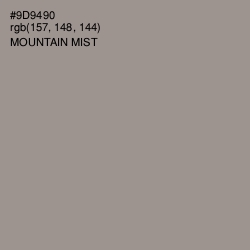#9D9490 - Mountain Mist Color Image